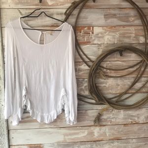 White Flowy long sleeve